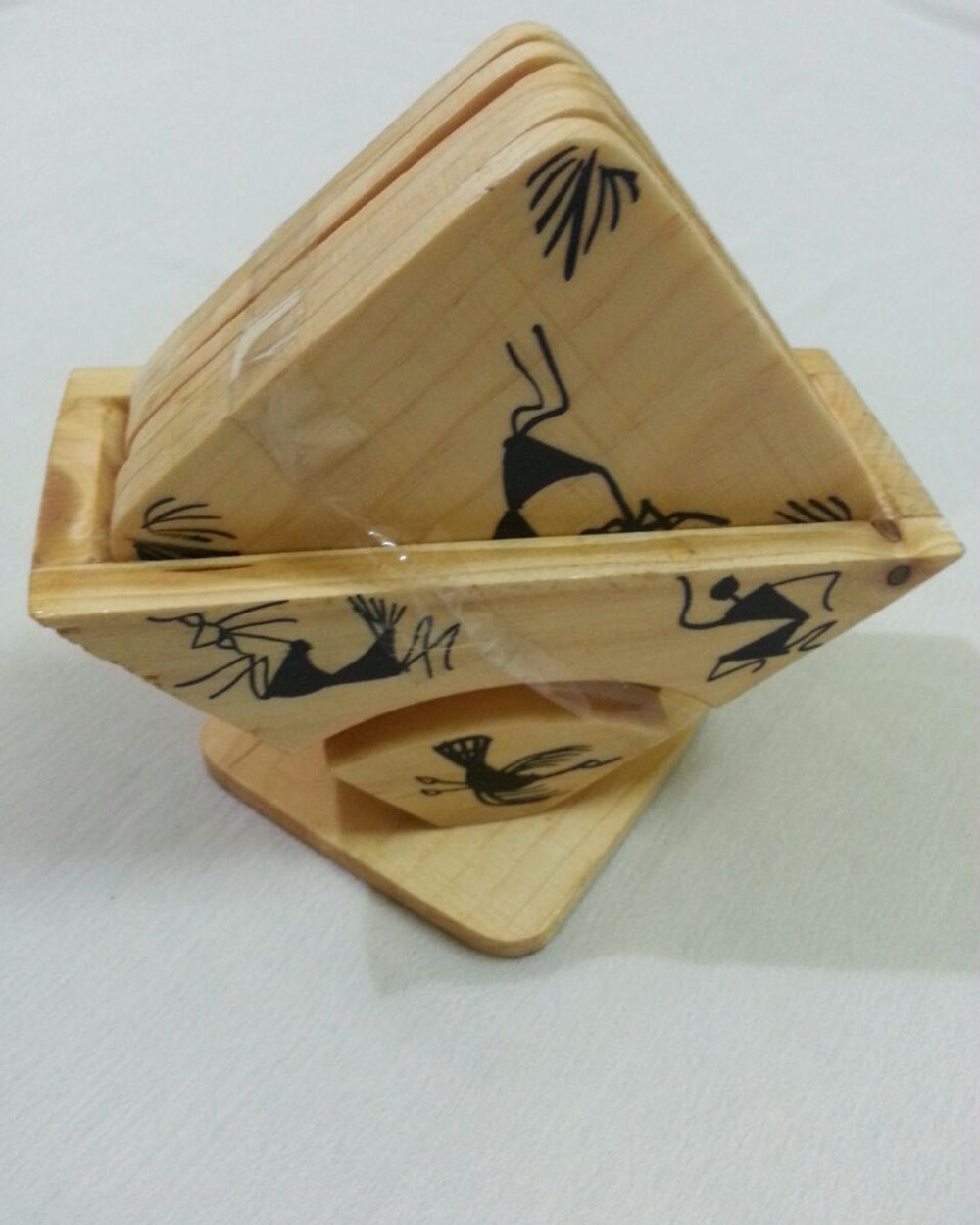 Warli art tea coasters