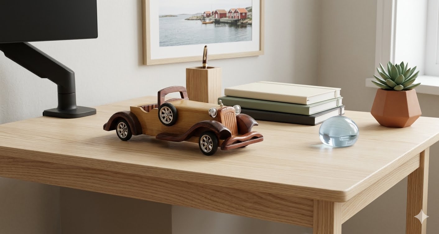 Wooden classic car